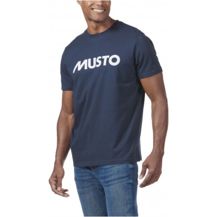 Musto Hombres Camiseta 2024 Logo 82451 - Navy